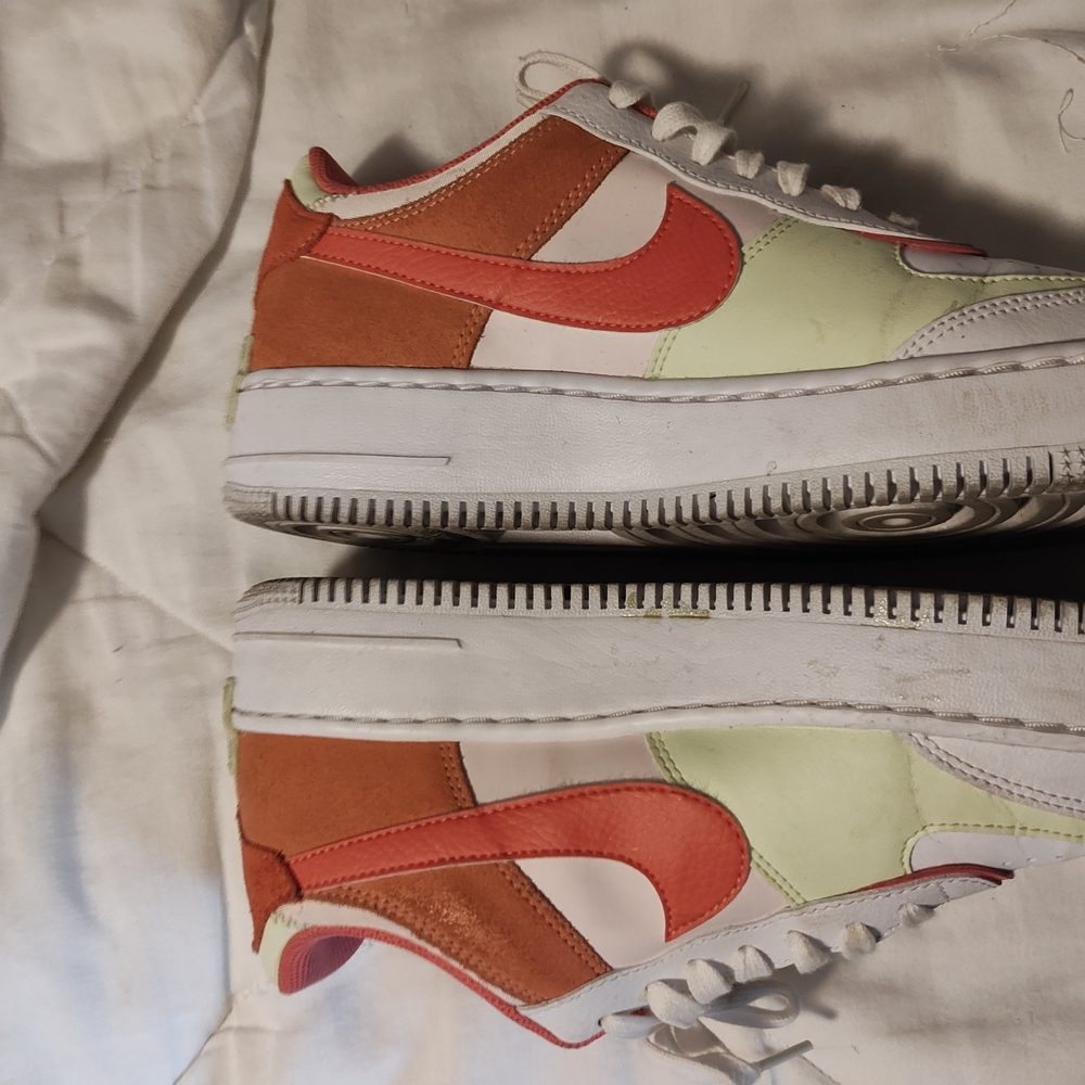 Nike Women's Shoes - Orange, Red, and White